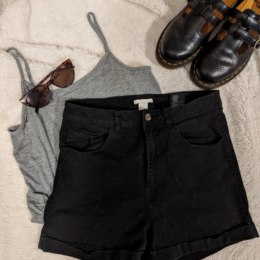 High Waisted Denim Shorts